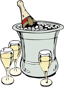 image of champagne on ice