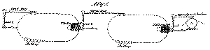 Diagram of Samuel Morse's telegraph repeater.