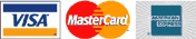 We accept Visa, Mastercard and American Express